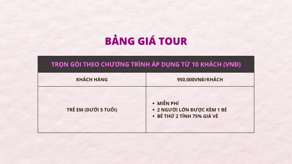 bảng giá tour đất sen hồng