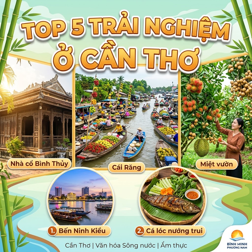 top 5 trải nghiệm cần thơ